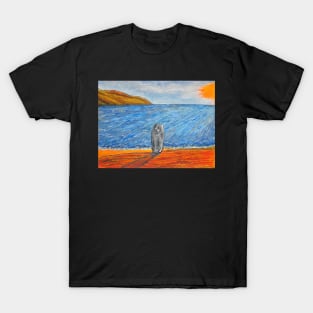 Seaside Beach Acrylic Ocean Seascape T-Shirt